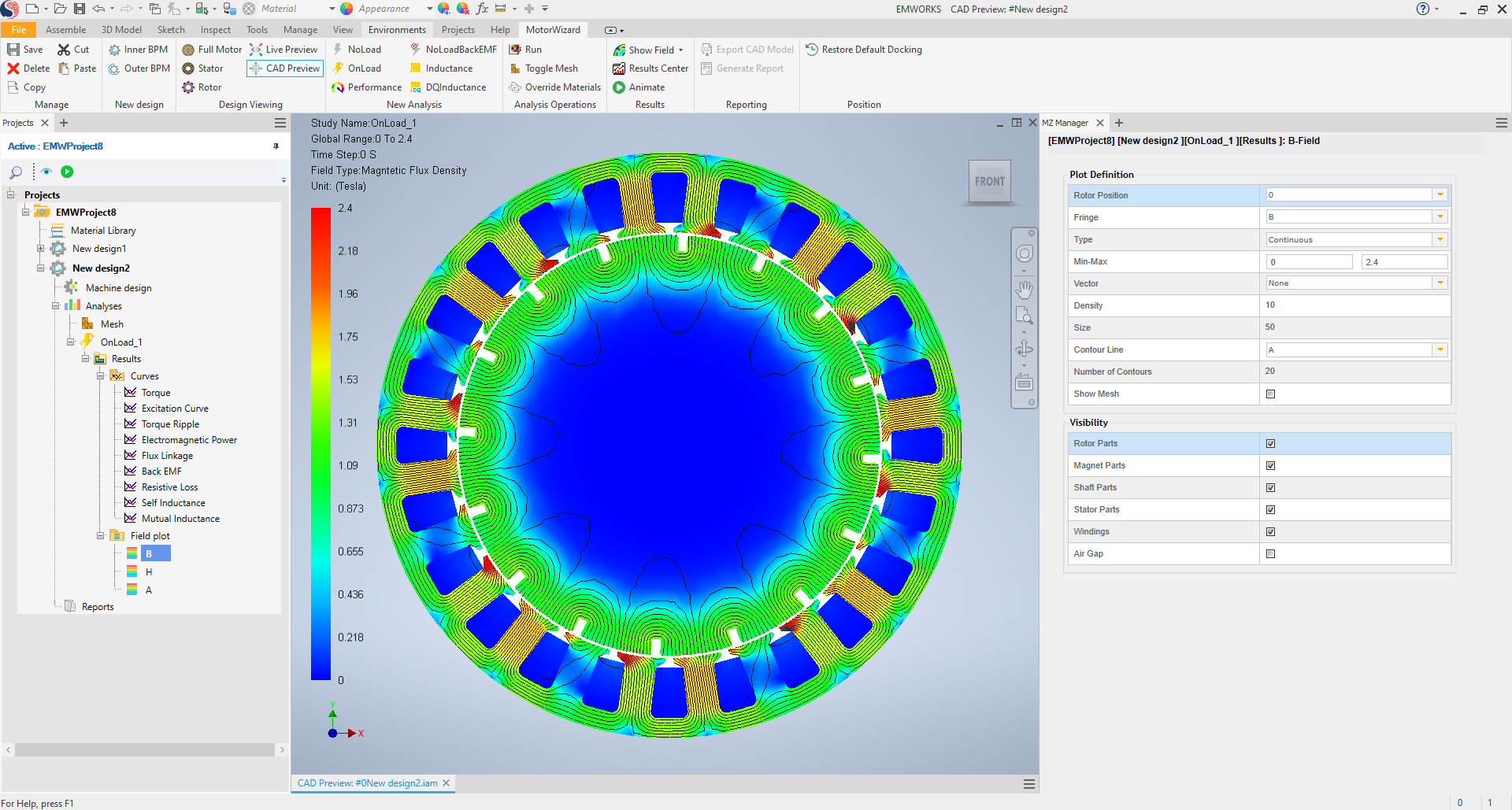 Mz SOLIDWORKS post processing results