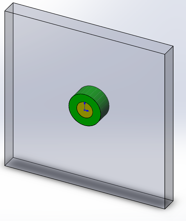 誘電体円筒の SolidWorks モデル