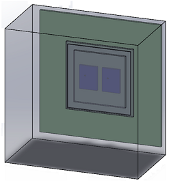 ヒートシンク付きインテル デュアル ダイ CPU プロセッサの 3D モデル