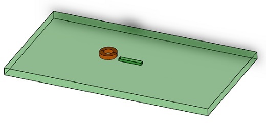 シミュレートされた NDT の例の CAD モデル