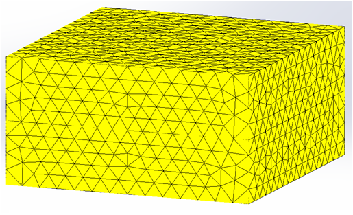 Mesh of the structure without the air region