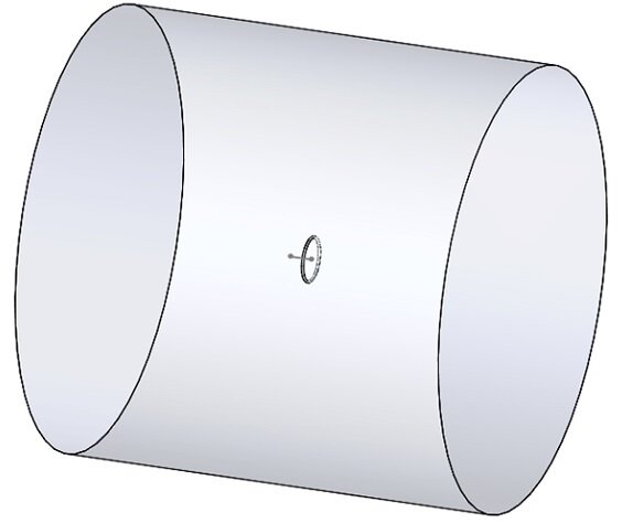 Solidworks model of the studied example 