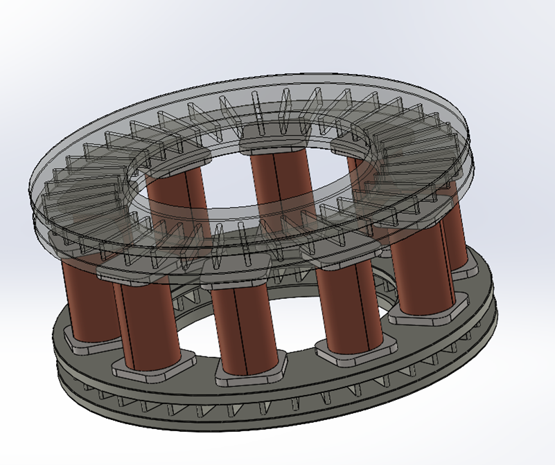 A double-sided ventilated brake